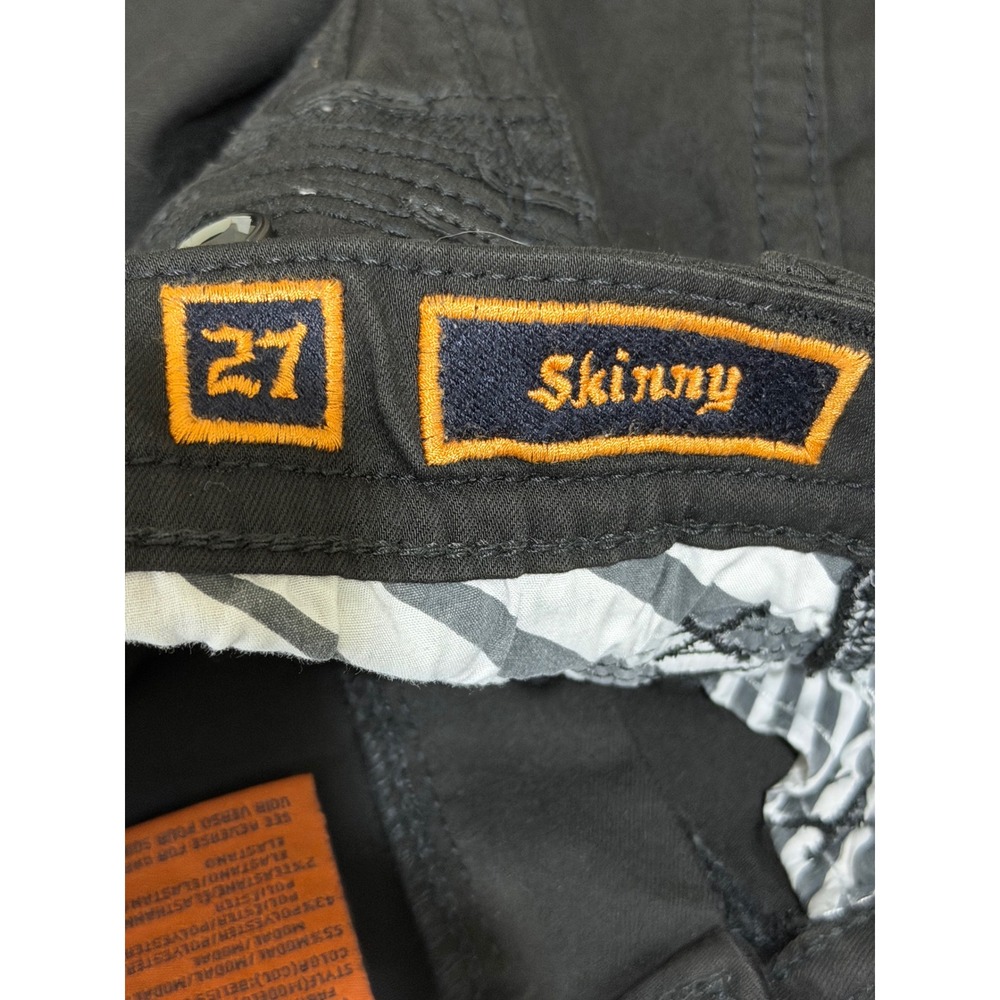 Rock Revival Beliss S206 Womens Black Skinny Jeans Flap Pocket Crystal Size 27 - Picture 7 of 9